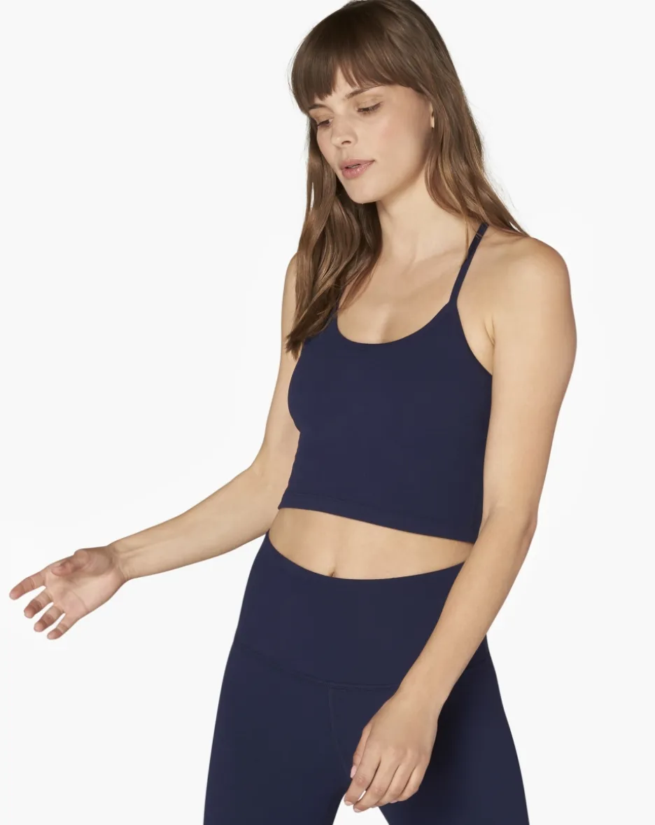 Yoga Slim Racerback Cropped Tank Nightfall