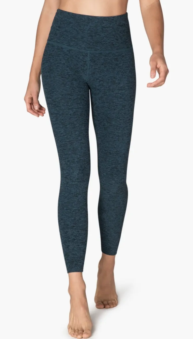 Yoga Spacedye Midi High Waisted Legging Deep Sapphire - Beyond Yoga